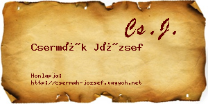 Csermák József névjegykártya