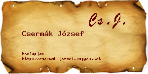Csermák József névjegykártya
