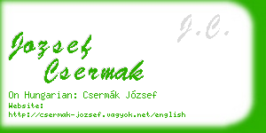 jozsef csermak business card