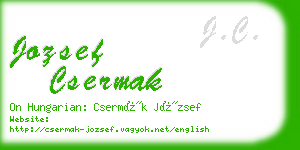 jozsef csermak business card